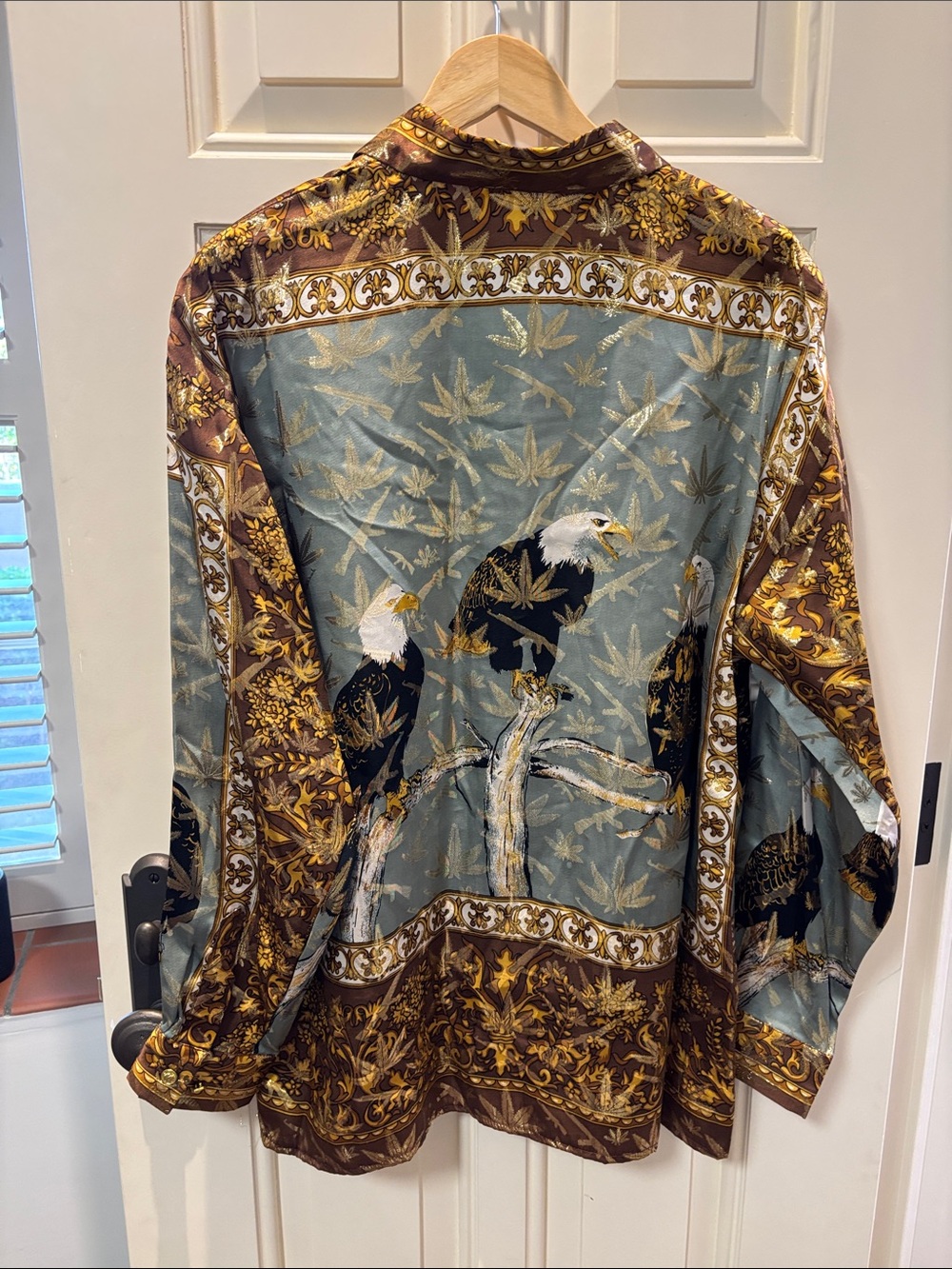 NWOT Versace style silk shirt